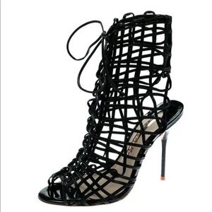 Sophia Webster Suede lace up caged heel